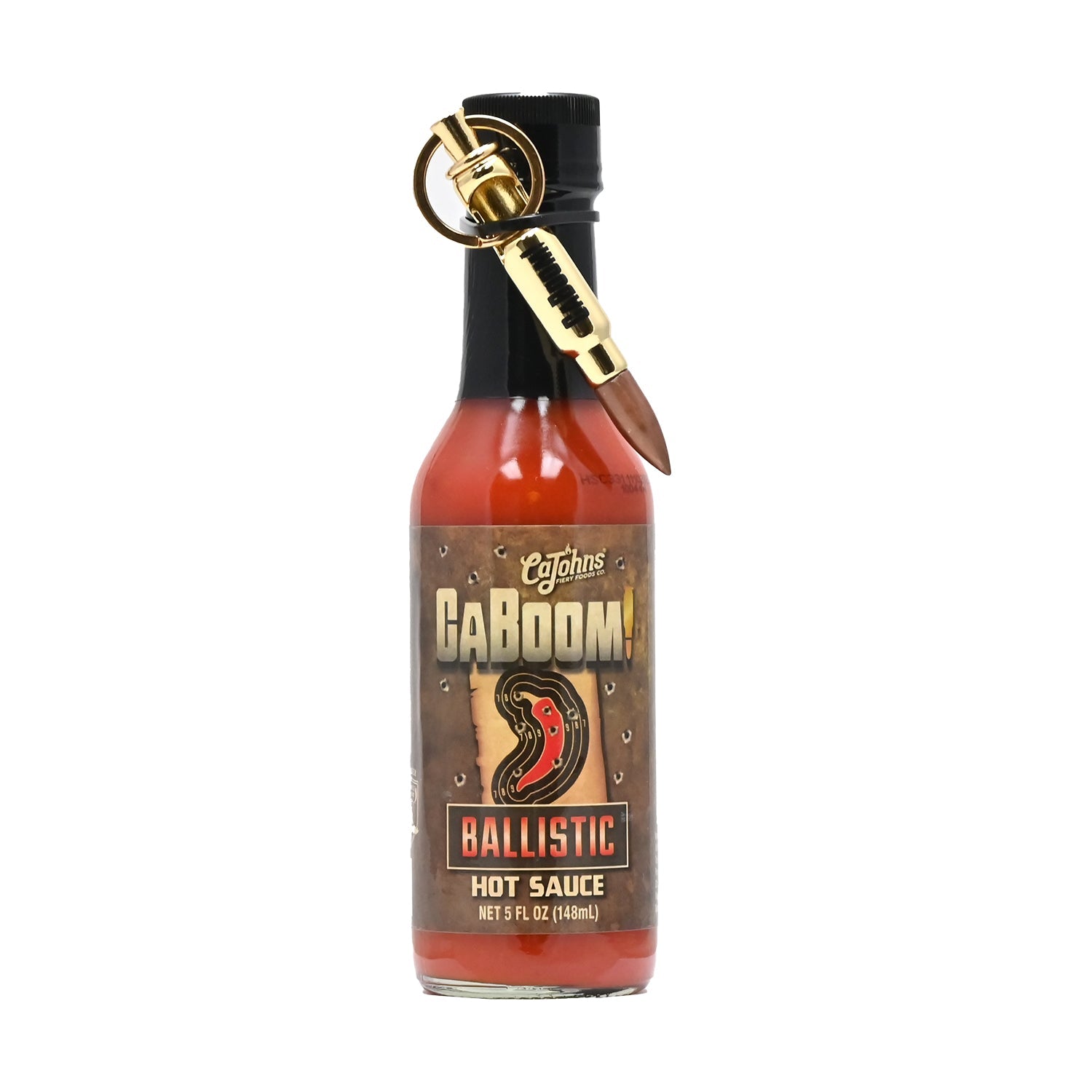 CaBoom! Ballistic Hot Sauce with Bullet Keychain